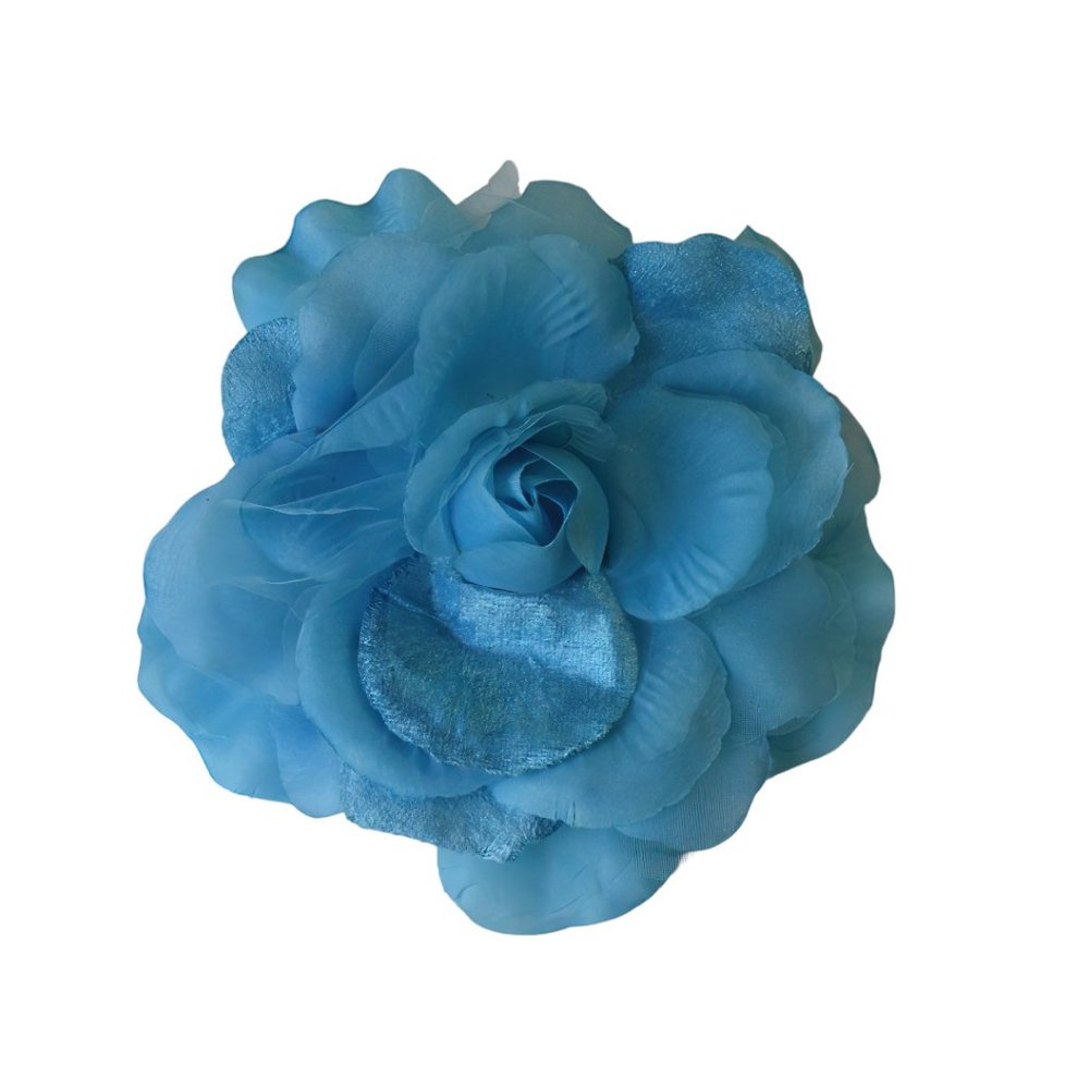 Joan Rivers Sky Blue Gardenia Fabric Blooming Flower Pin